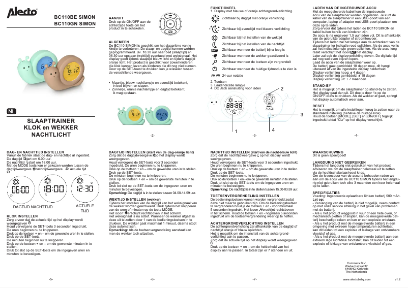 Imagen de la primera página del manual del dispositivo BC110GN SIMON