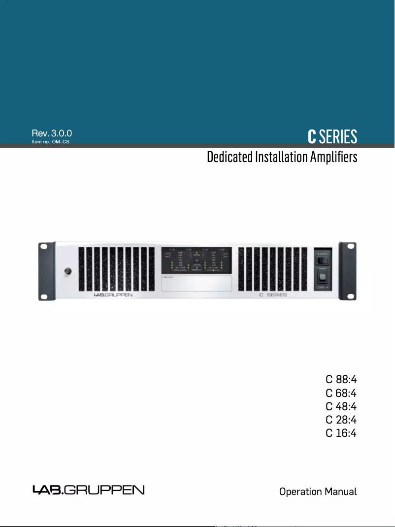 Página 1 del manual Manual de usuario Lab Gruppen C48:4