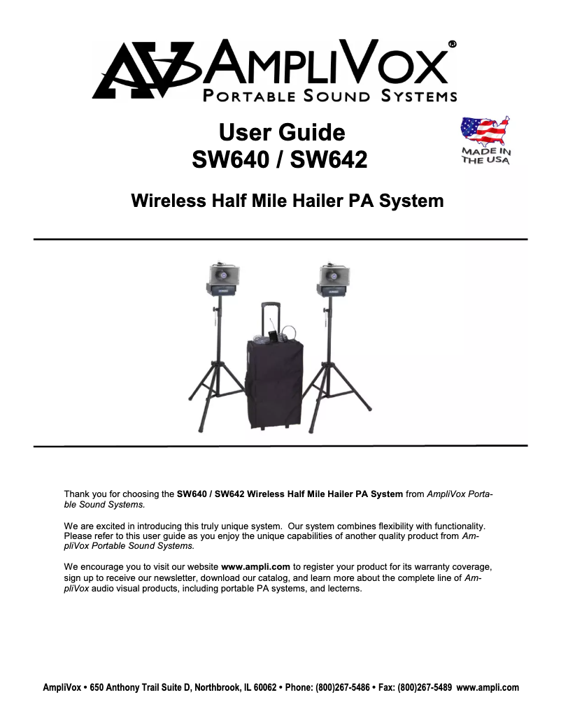 Página 1 del manual Manual de usuario AmpliVox SW642