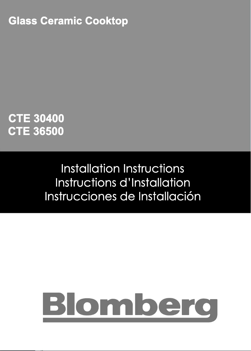 Imagen de la primera página del manual del dispositivo CTE30400