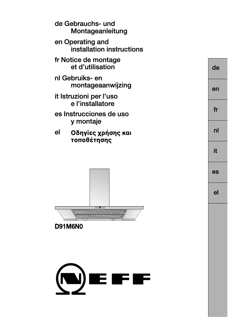 Página 1 del manual Manual de usuario Neff I89M55N0