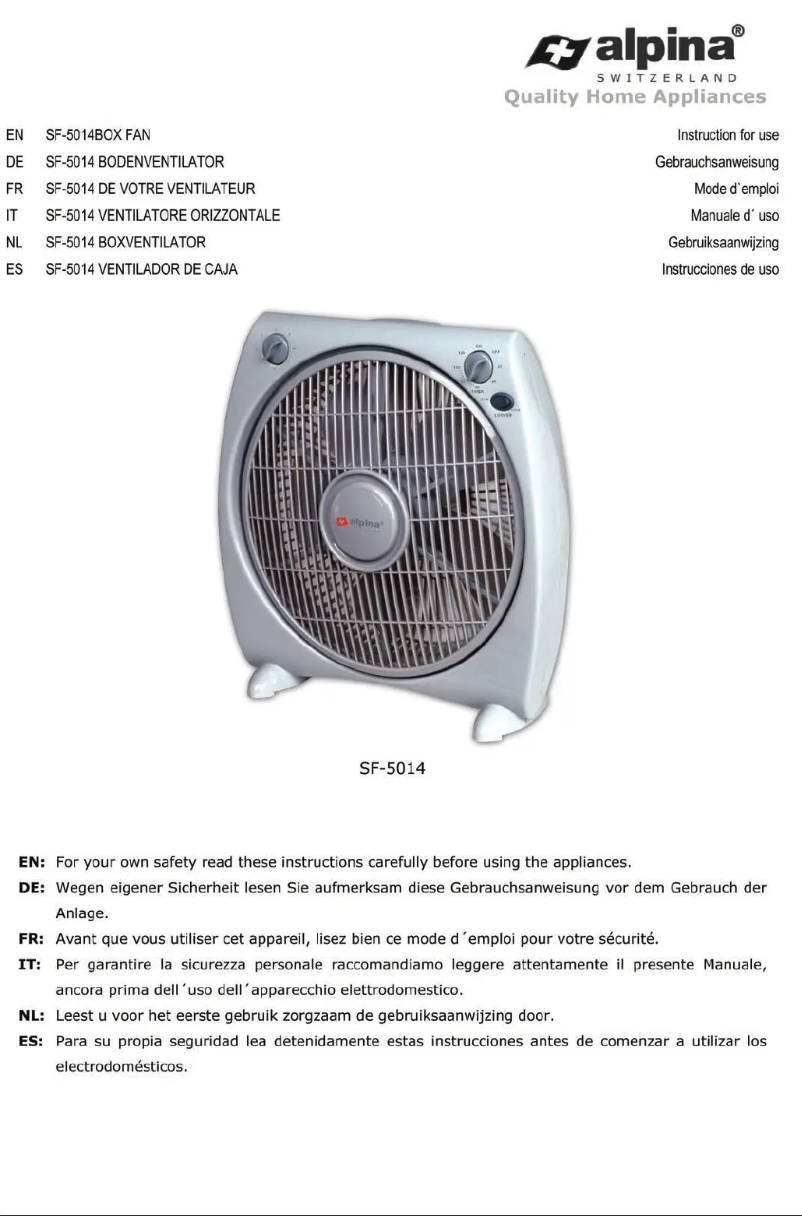Imagen de la primera página del manual del dispositivo SF-5014