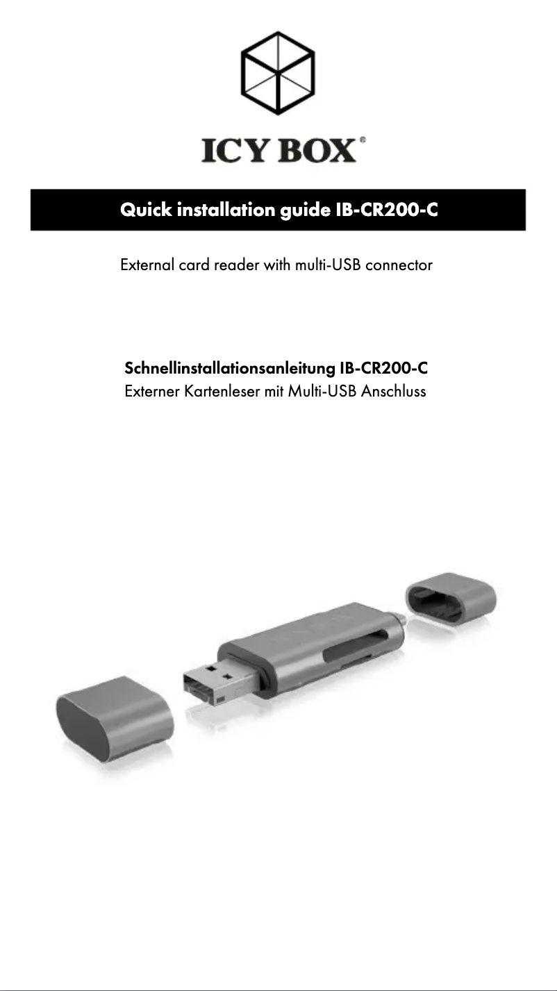 Página 1 del manual Manual de usuario Icy Box IB-CR200-C