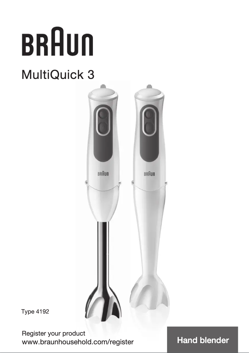 Página nº 1 - Manual de usuario Braun MQ 3025 WH