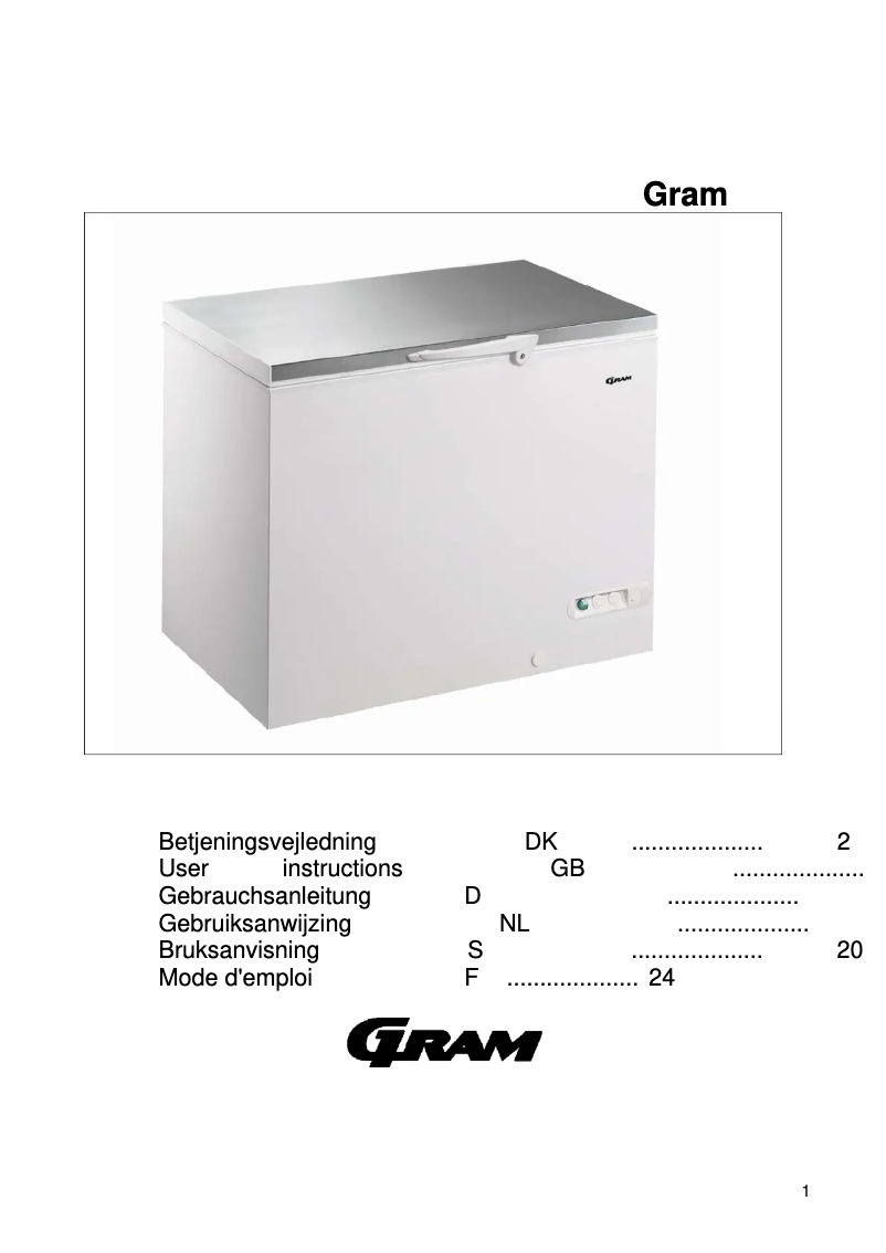 Página 1 del manual Manual de usuario Gram CF 21560