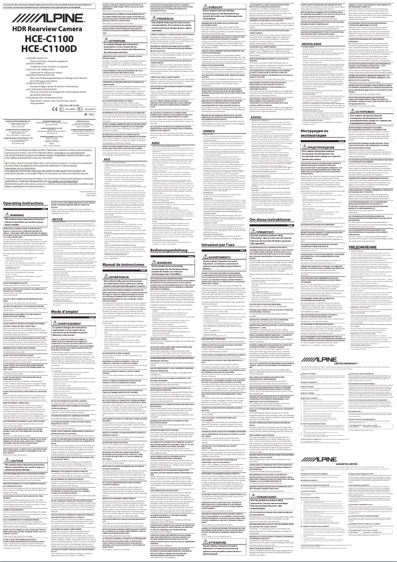 Imagen de la primera página del manual del dispositivo HCE-C1100