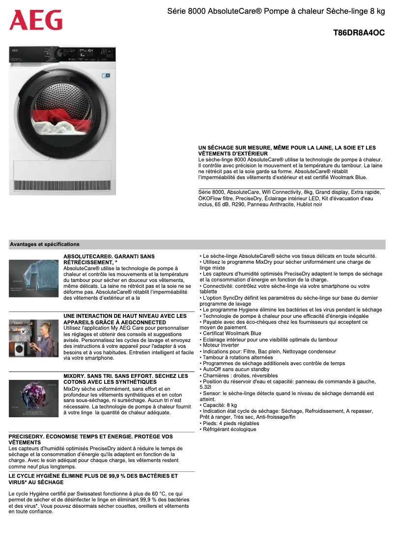 Imagen de la primera página del manual del dispositivo T86DR8A4OC