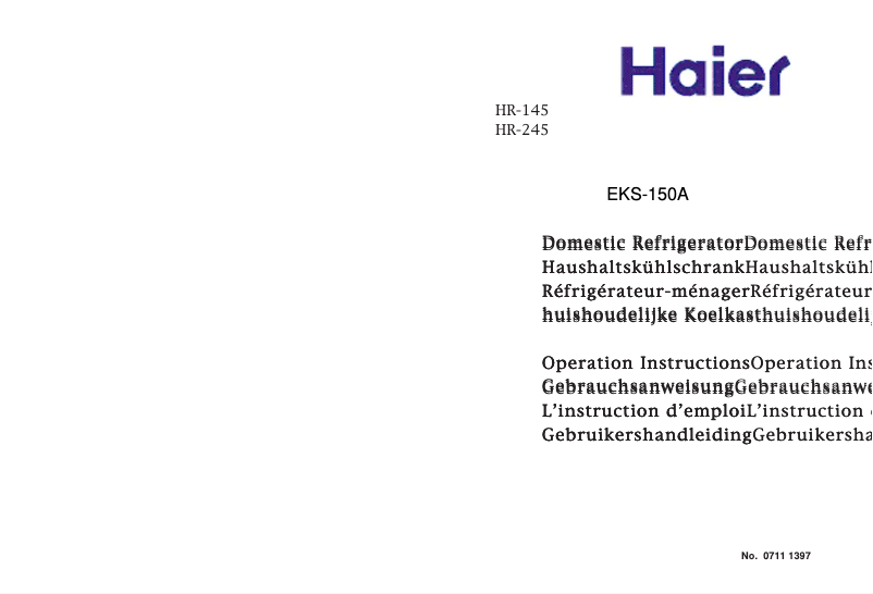 Página 1 del manual Manual de usuario Haier HR-245