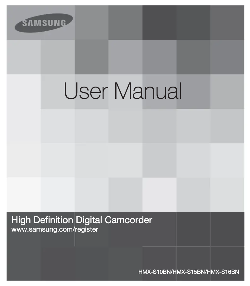 Página 1 del manual Manual de usuario Samsung HMX-S10