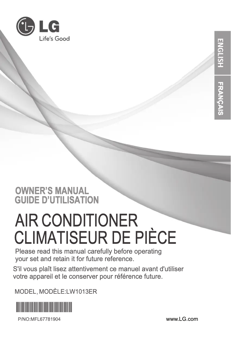 Imagen de la primera página del manual del dispositivo LW1011ER