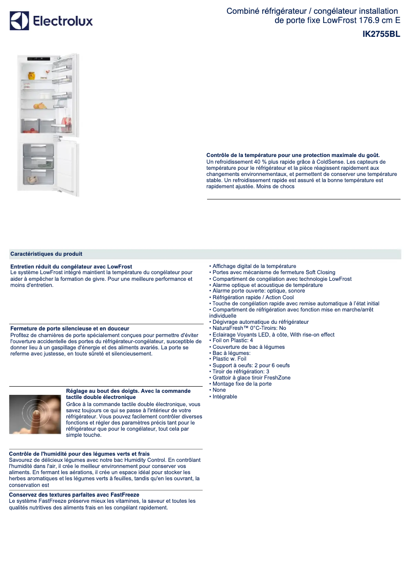 Imagen de la primera página del manual del dispositivo IK2755BL