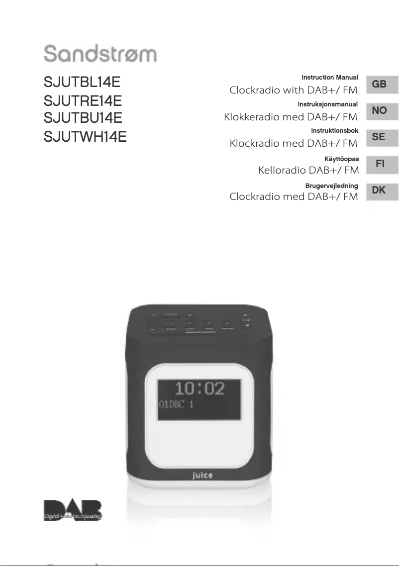 Imagen de la primera página del manual del dispositivo SJUTBU14E