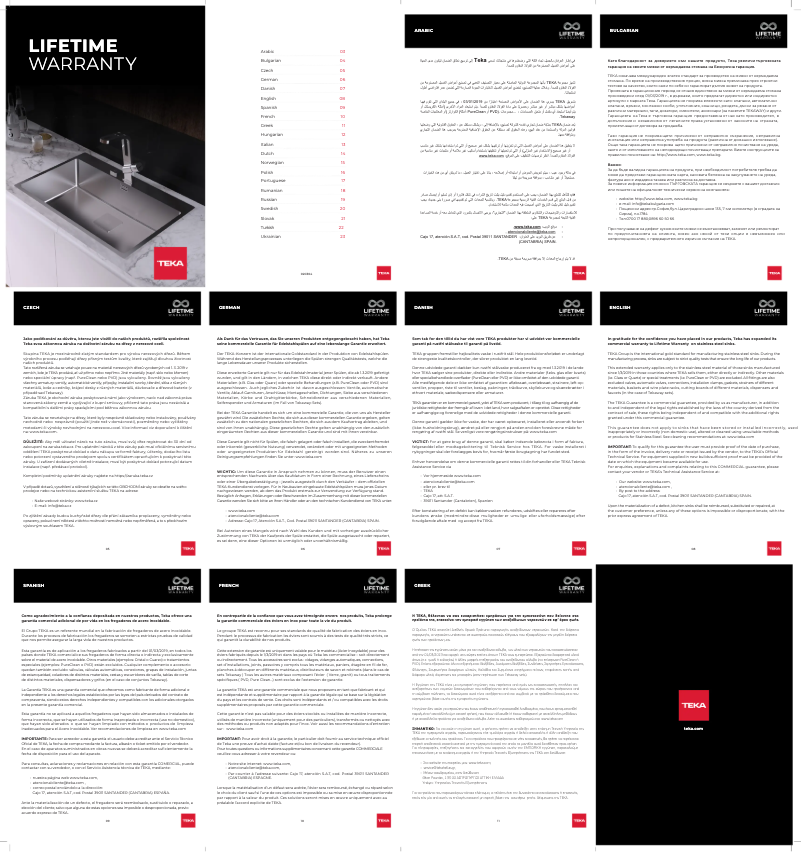 Página 1 del manual Manual de instrucciones Teka TU 30.20-L