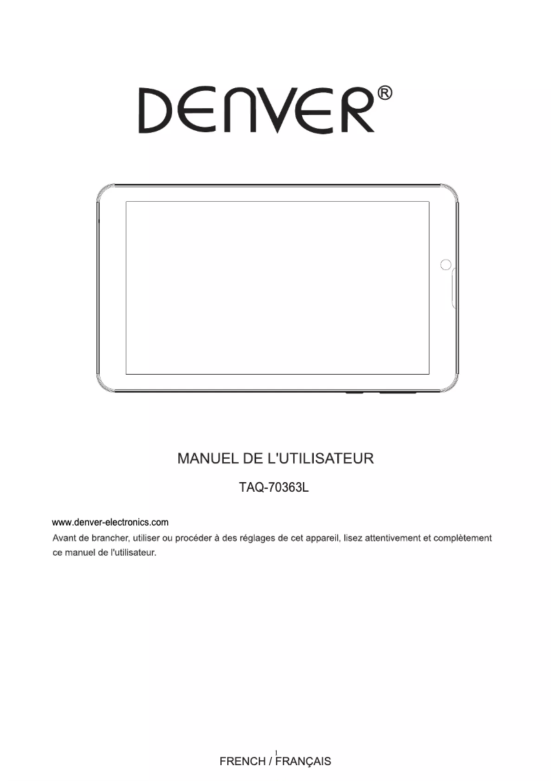 Página nº 1 - Manual de usuario Denver TAQ-70363L