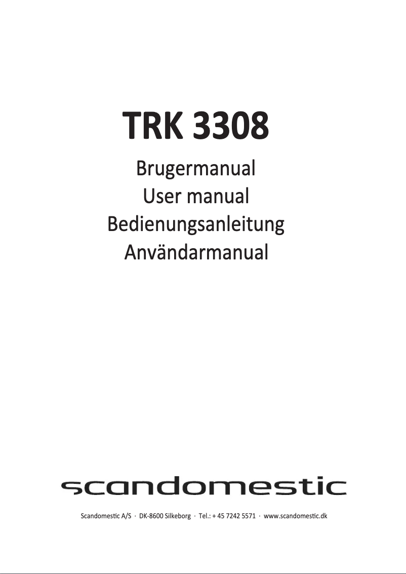 Imagen de la primera página del manual del dispositivo TRK 3308