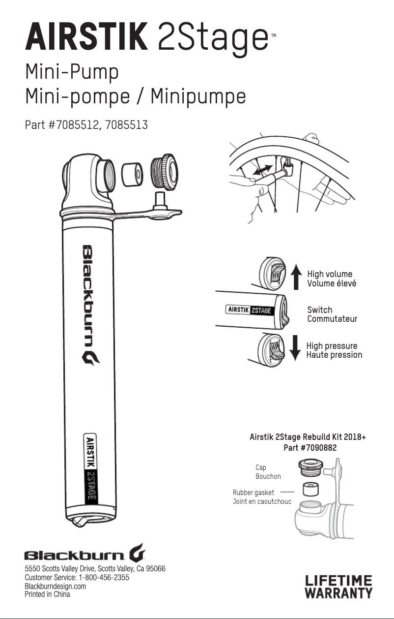 Página 1 del manual Manual de usuario Blackburn Airstik 2Stage