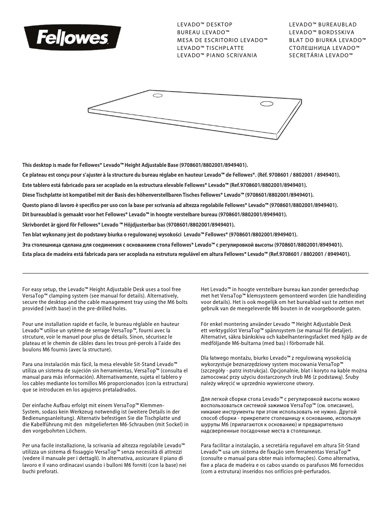 Página nº 1 - Manual de usuario Fellowes 9871201