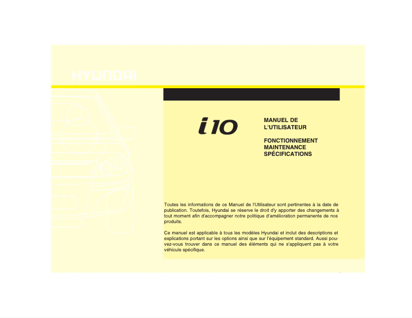 Imagen de la primera página del manual del dispositivo i10 (2007)