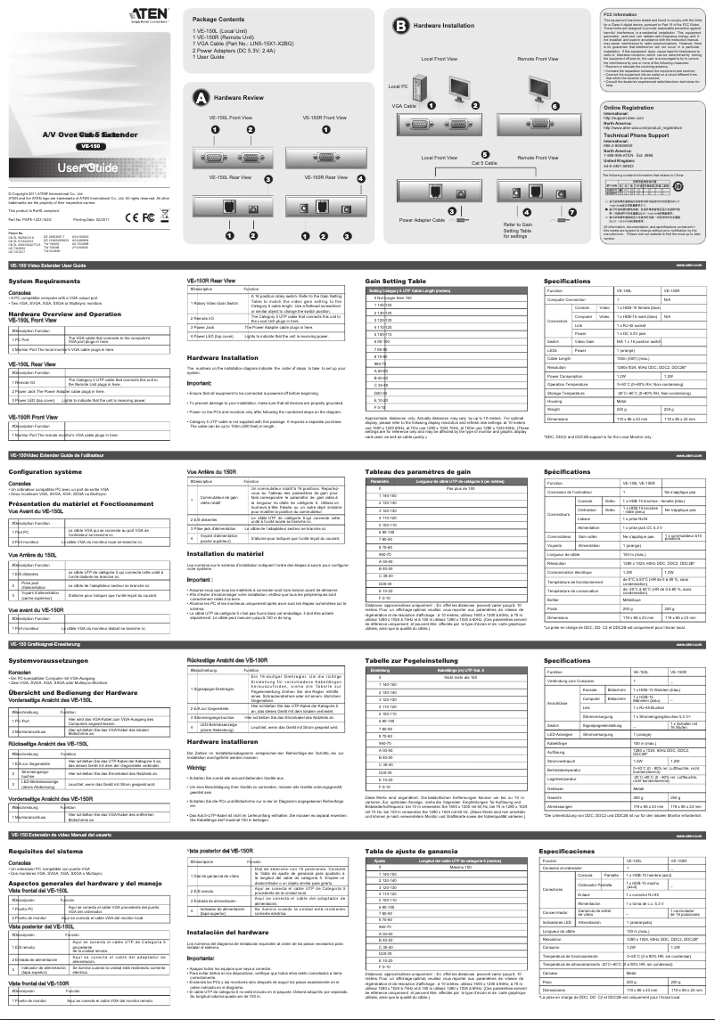 Página nº 1 - Manual de usuario ATen VE150