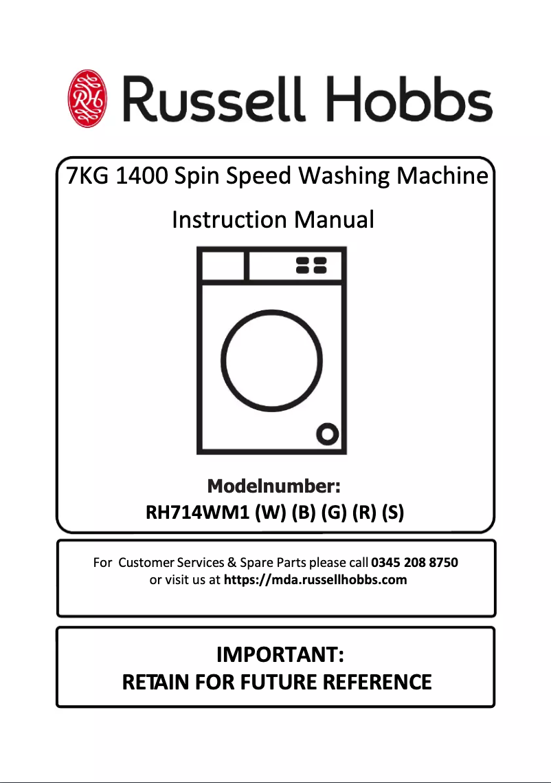 Página 1 del manual Manual de usuario Russell Hobbs RH714WM1W