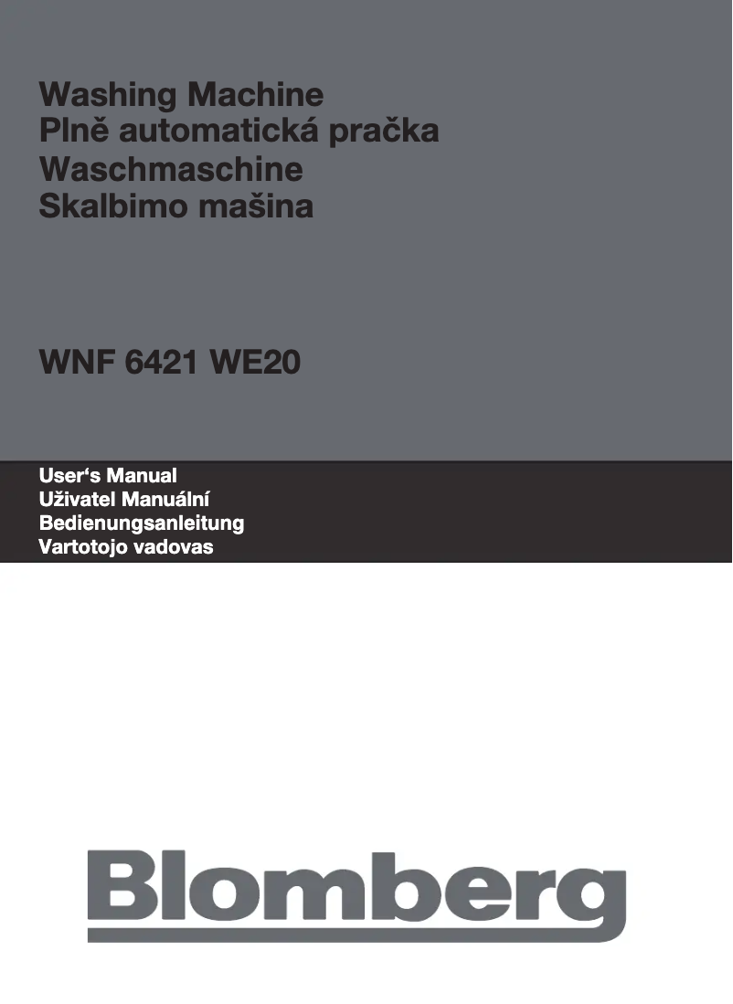 Página 1 del manual Manual de usuario Blomberg WNF 6421 WE20