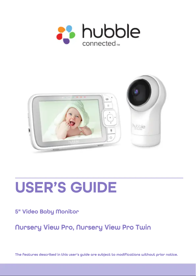 Imagen de la primera página del manual del dispositivo Nursery View Pro