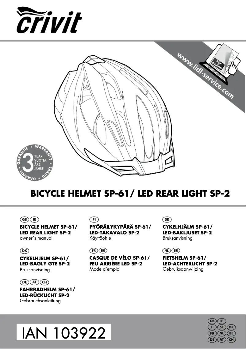 Imagen de la primera página del manual del dispositivo IAN 103922
