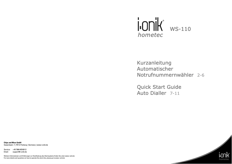 Página nº 1 - Manual de usuario i-onik WS-110