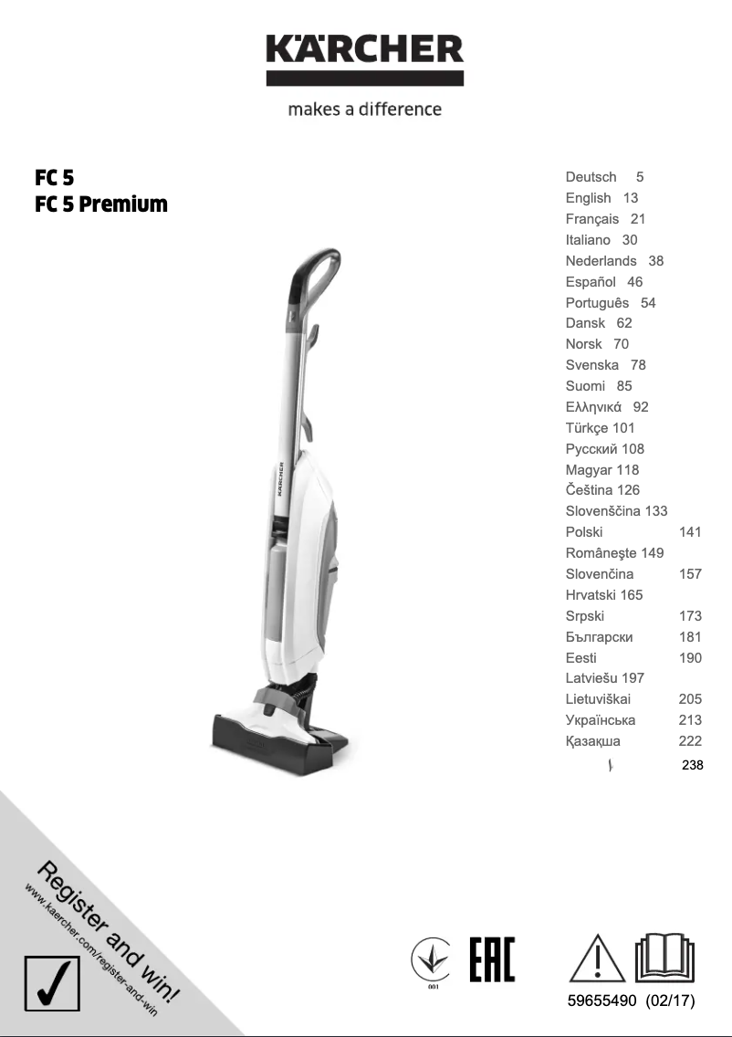Imagen de la primera página del manual del dispositivo FC 5 Cordless