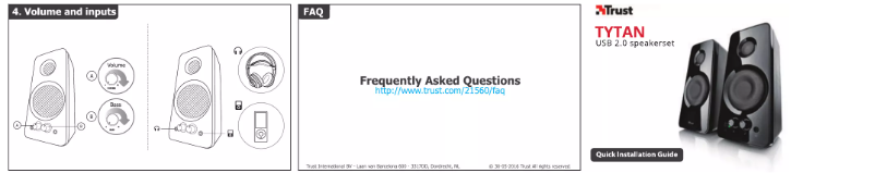 Imagen de la primera página del manual del dispositivo Tytan 2.0 Speaker Set 18005