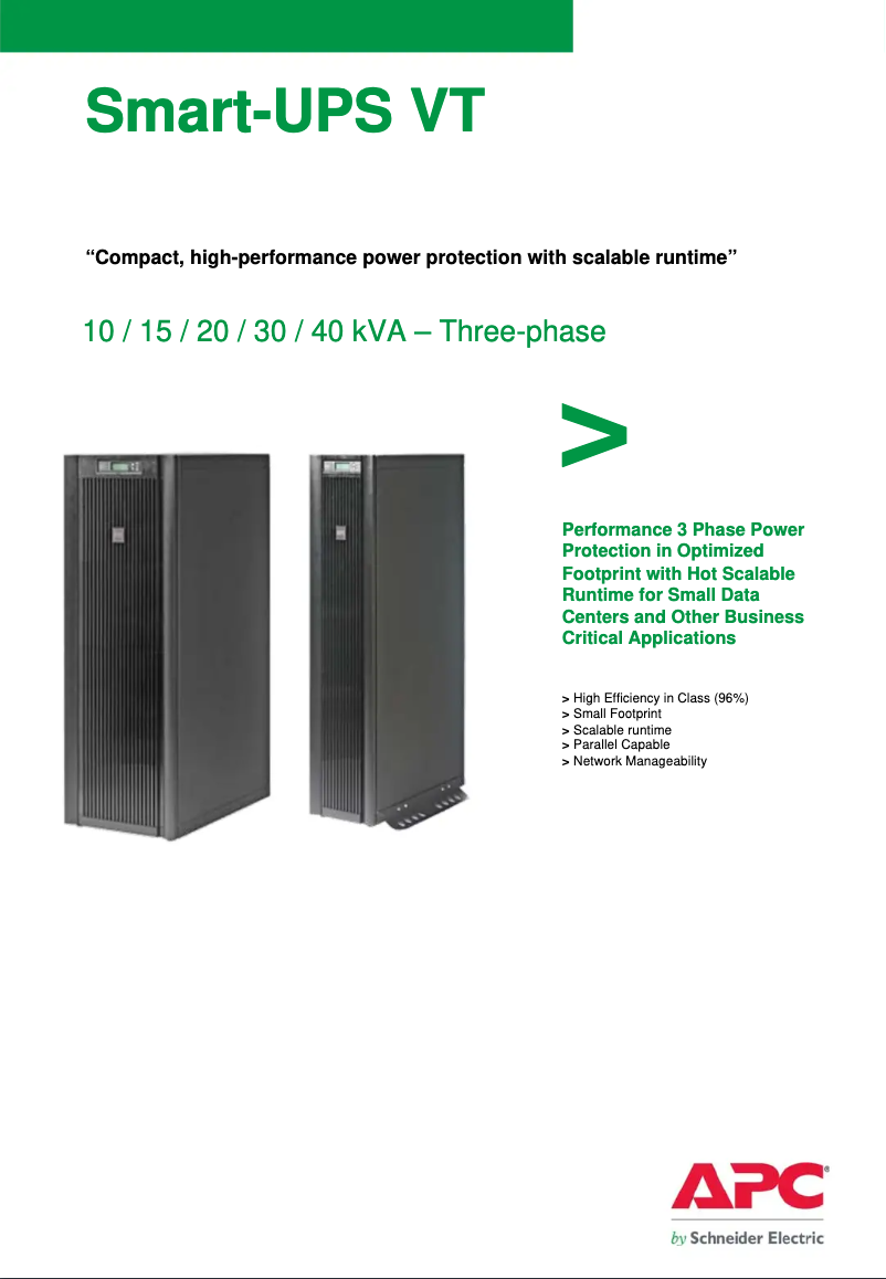 Página 1 del manual Manual de usuario APC SUVTP20KH3B4S