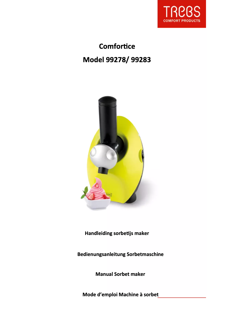 Página 1 del manual Manual de usuario Trebs Comfortice 99278