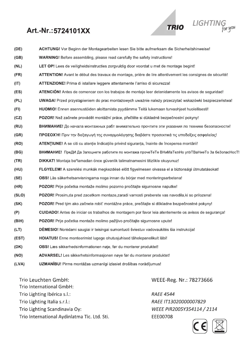 Imagen de la primera página del manual del dispositivo Calcio 572410108