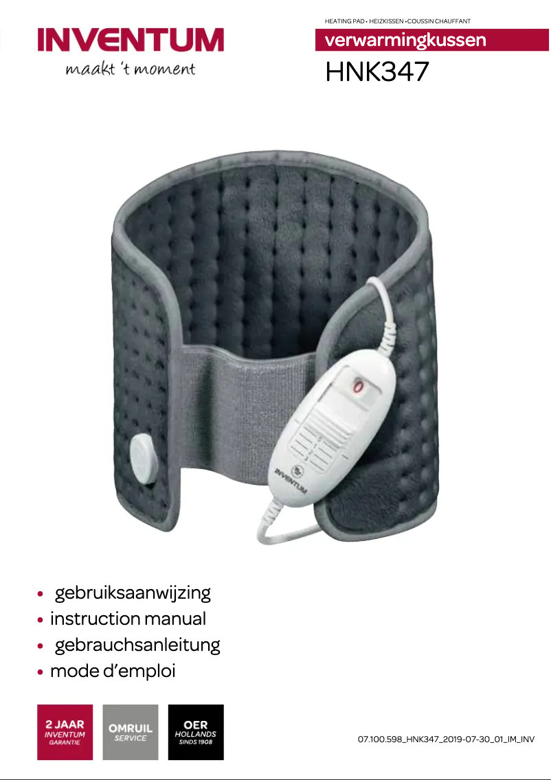 Página 1 del manual Manual de usuario Inventum HNK347