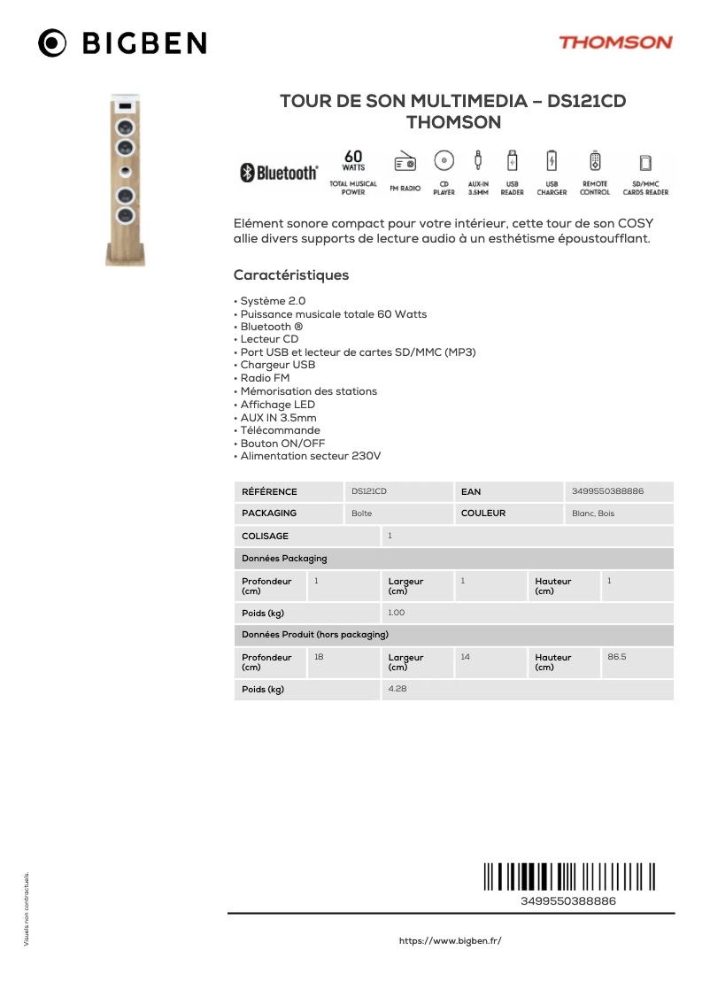 Imagen de la primera página del manual del dispositivo DS121CD