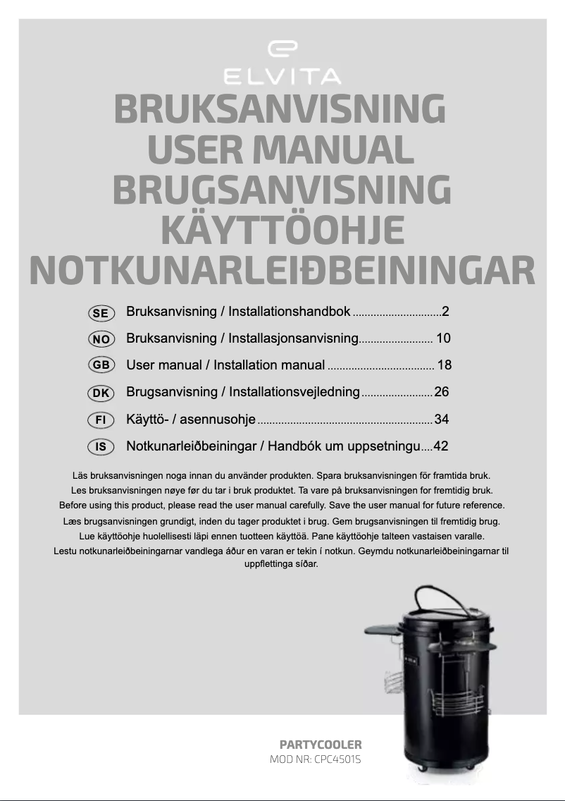 Imagen de la primera página del manual del dispositivo CPC4501S