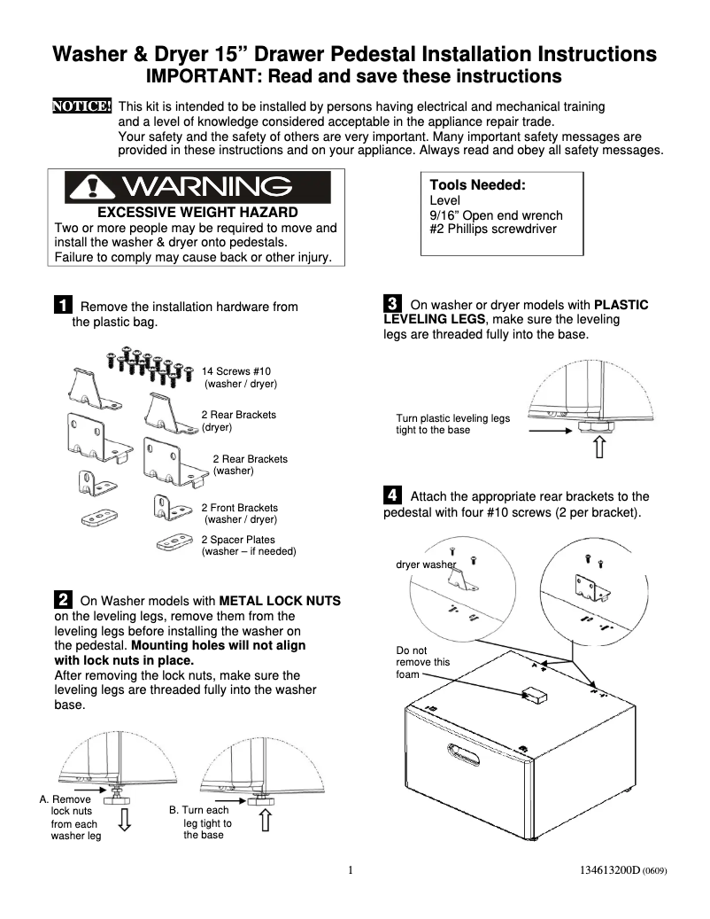 Imagen de la primera página del manual del dispositivo FPDW15