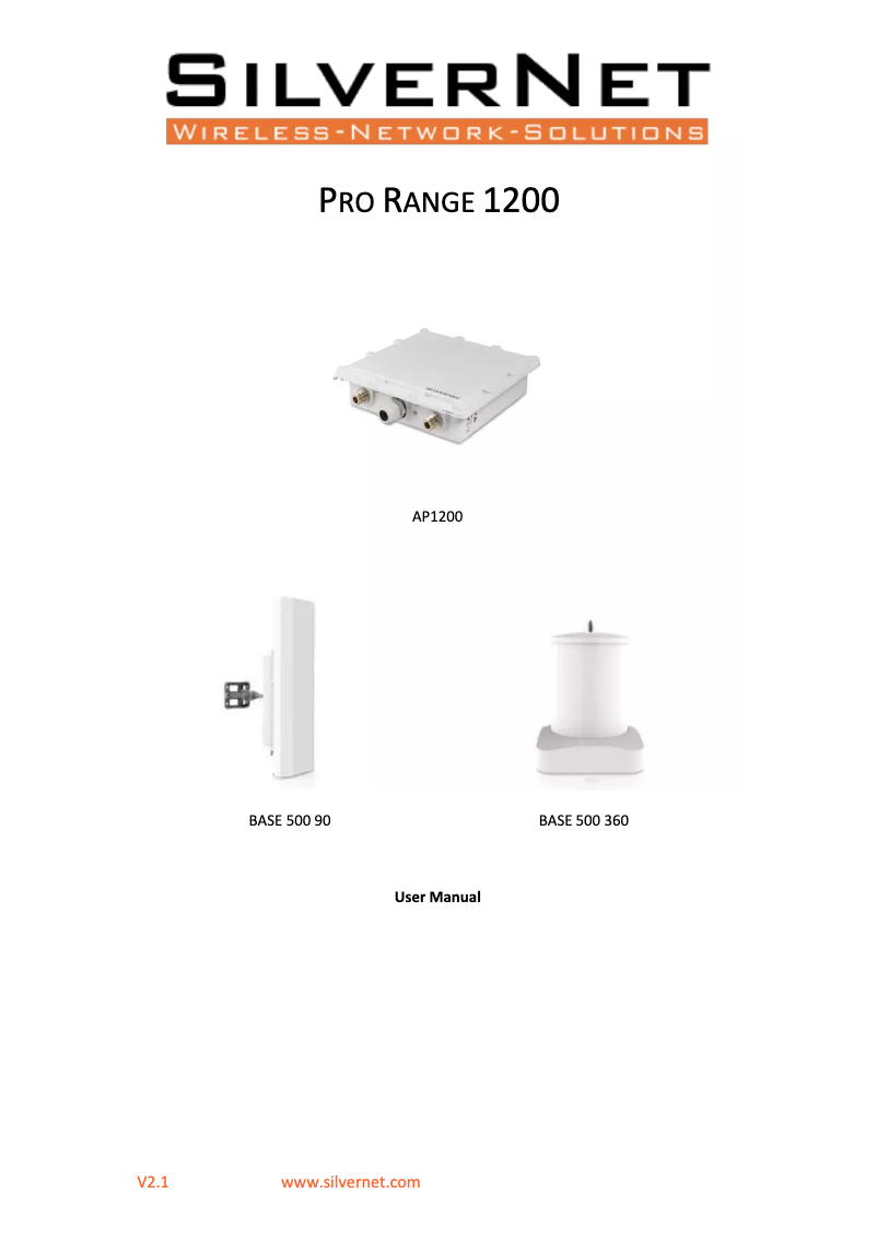 Página nº 1 - Manual de usuario SilverNet AP1200-90