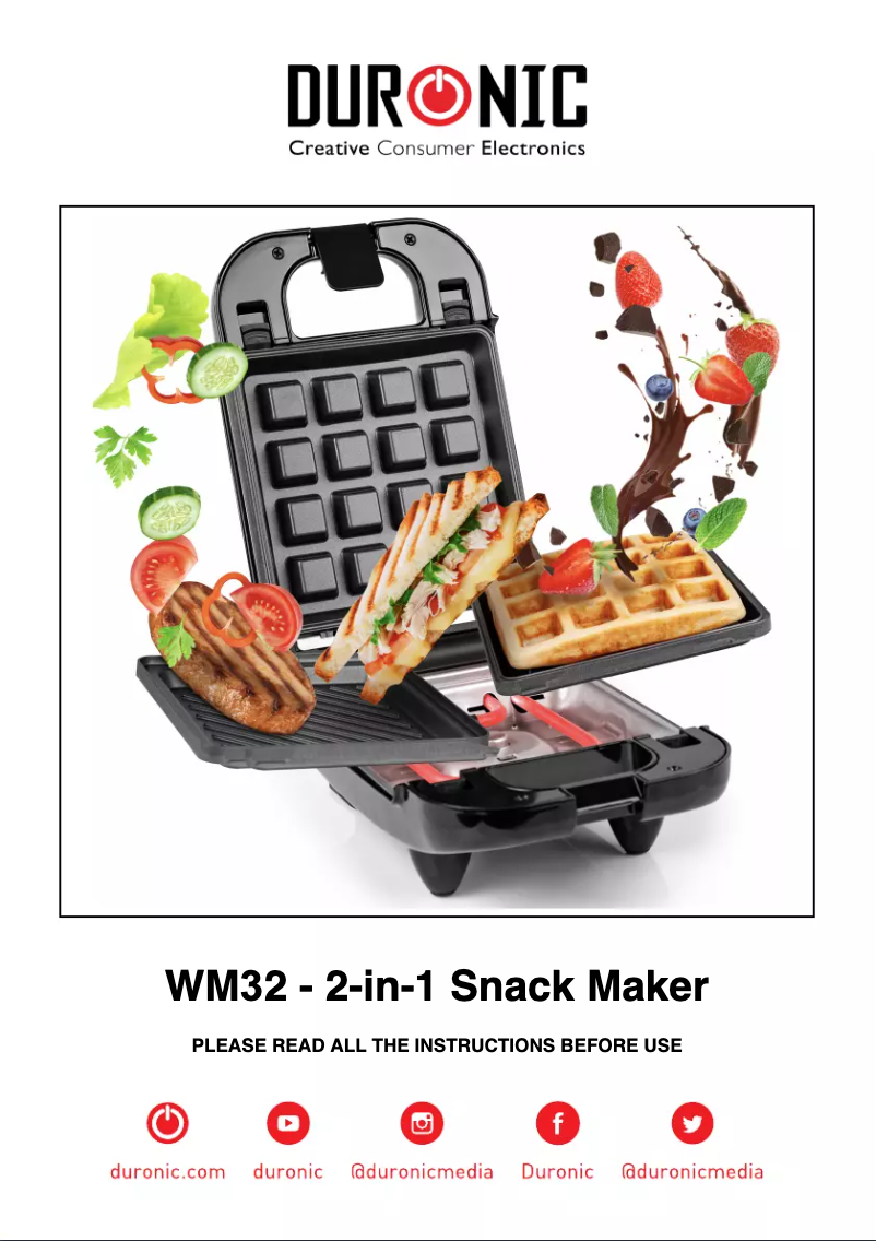 Página 1 del manual Manual de usuario Duronic WM32