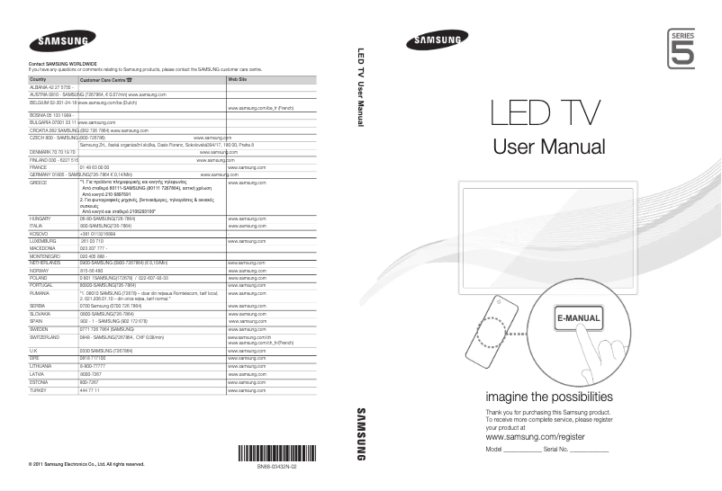 Página 1 del manual Guía de inicio rápido Samsung UE27D5010NW