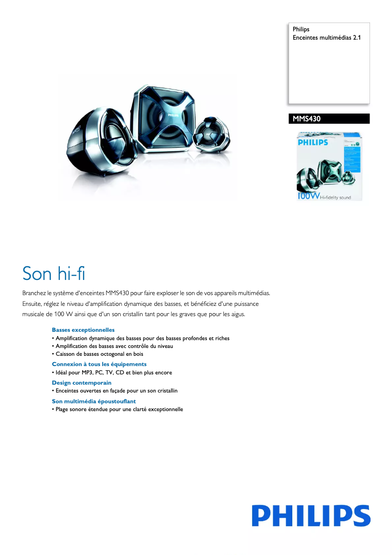 Imagen de la primera página del manual del dispositivo MMS430