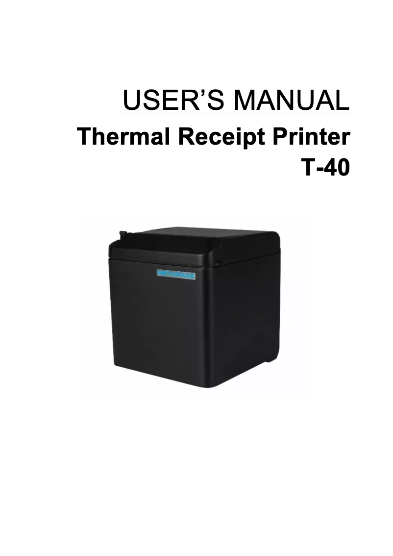 Página 1 del manual Manual de usuario Metapace T-40