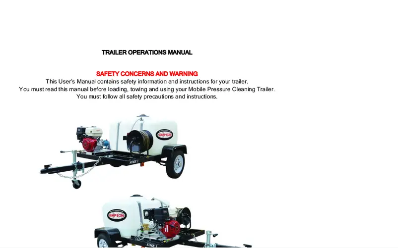 Página 1 del manual Instrucciones de seguridad Simpson TRSB-4240162E