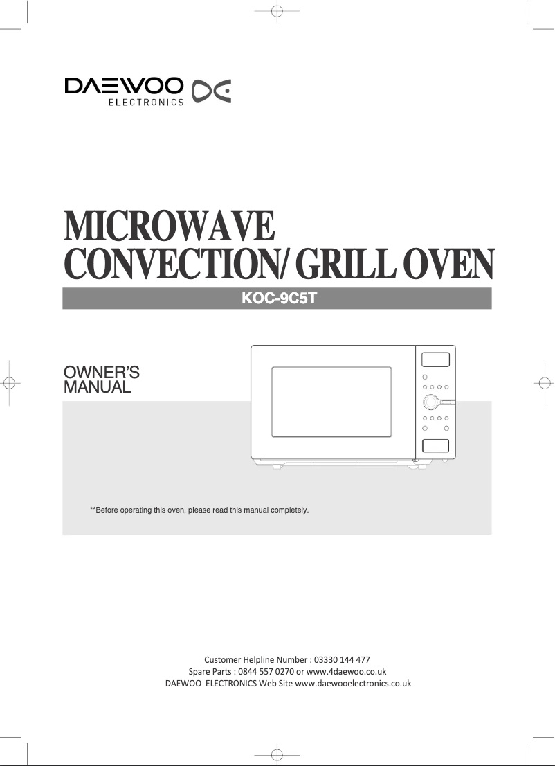 Página 1 del manual Manual de usuario Daewoo KOC-9C5T