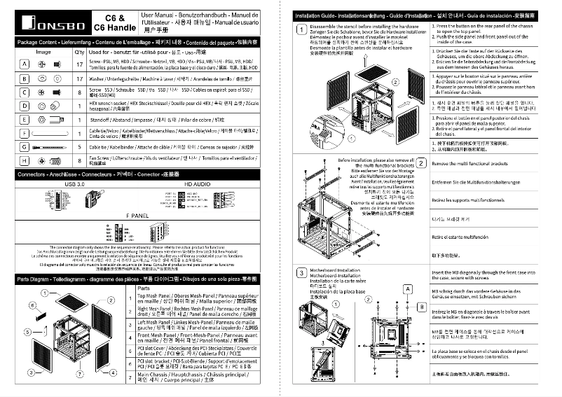 Imagen de la primera página del manual del dispositivo C6 Handle