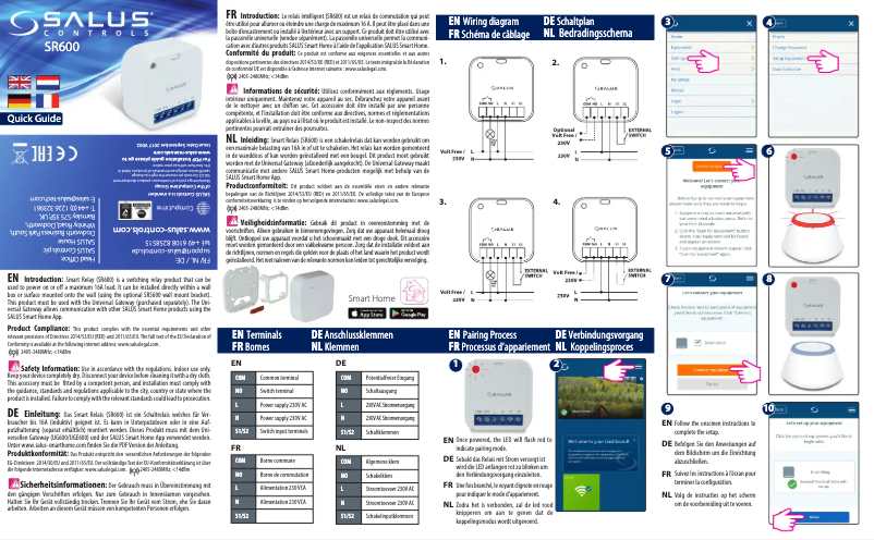 Imagen de la primera página del manual del dispositivo SR600