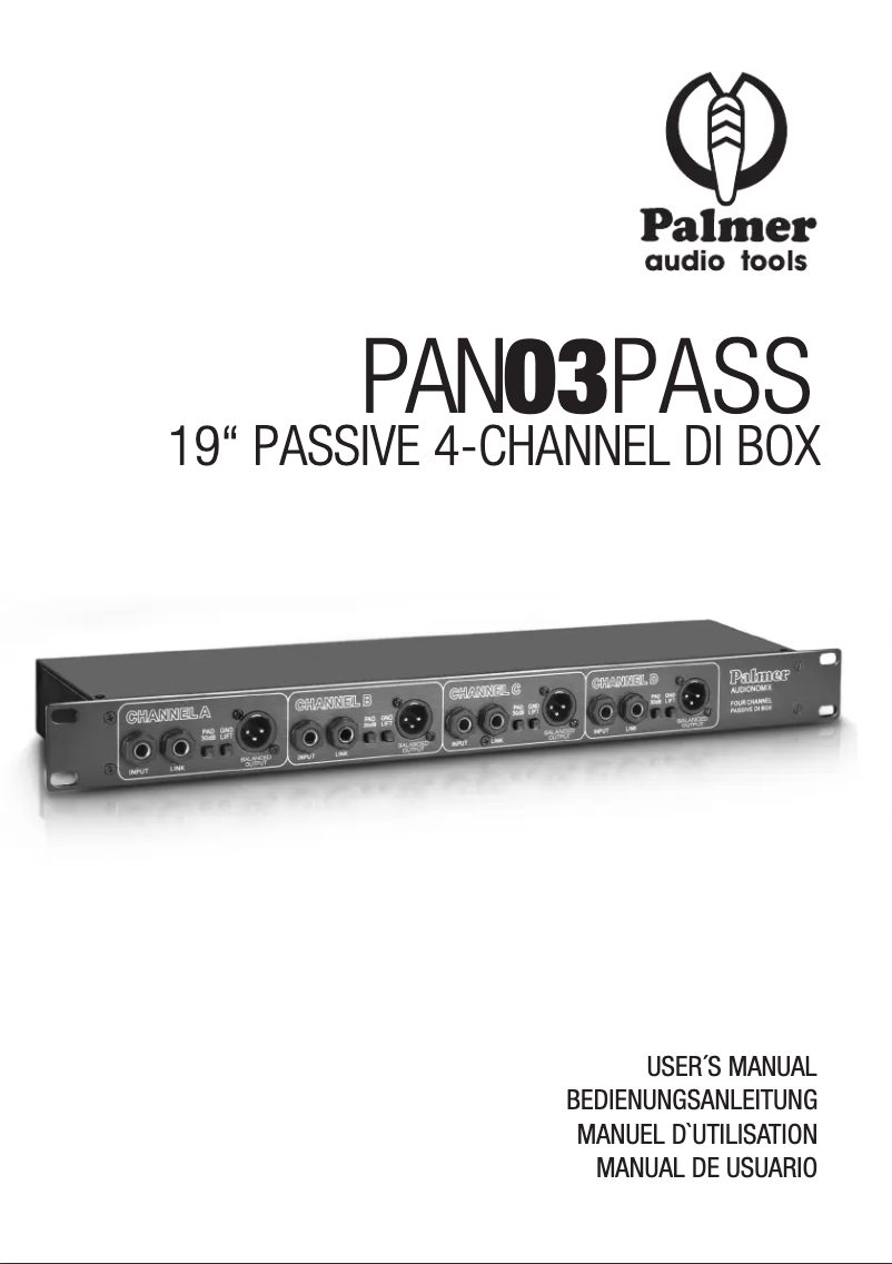 Página nº 1 - Manual de usuario Palmer PAN 03 PASS