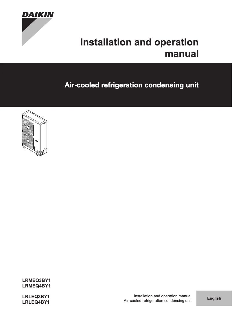 Página 1 del manual Manual de usuario Daikin LRLEQ3BY1