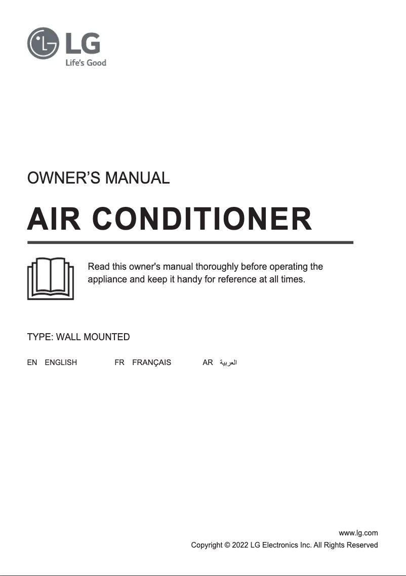 Página 1 del manual Manual de usuario LG LGE18T3