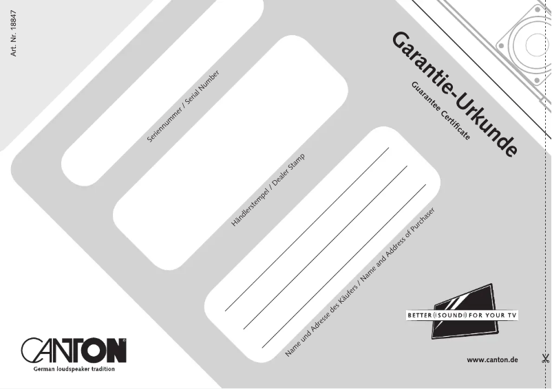 Página 1 del manual Manual de usuario Canton DM 50